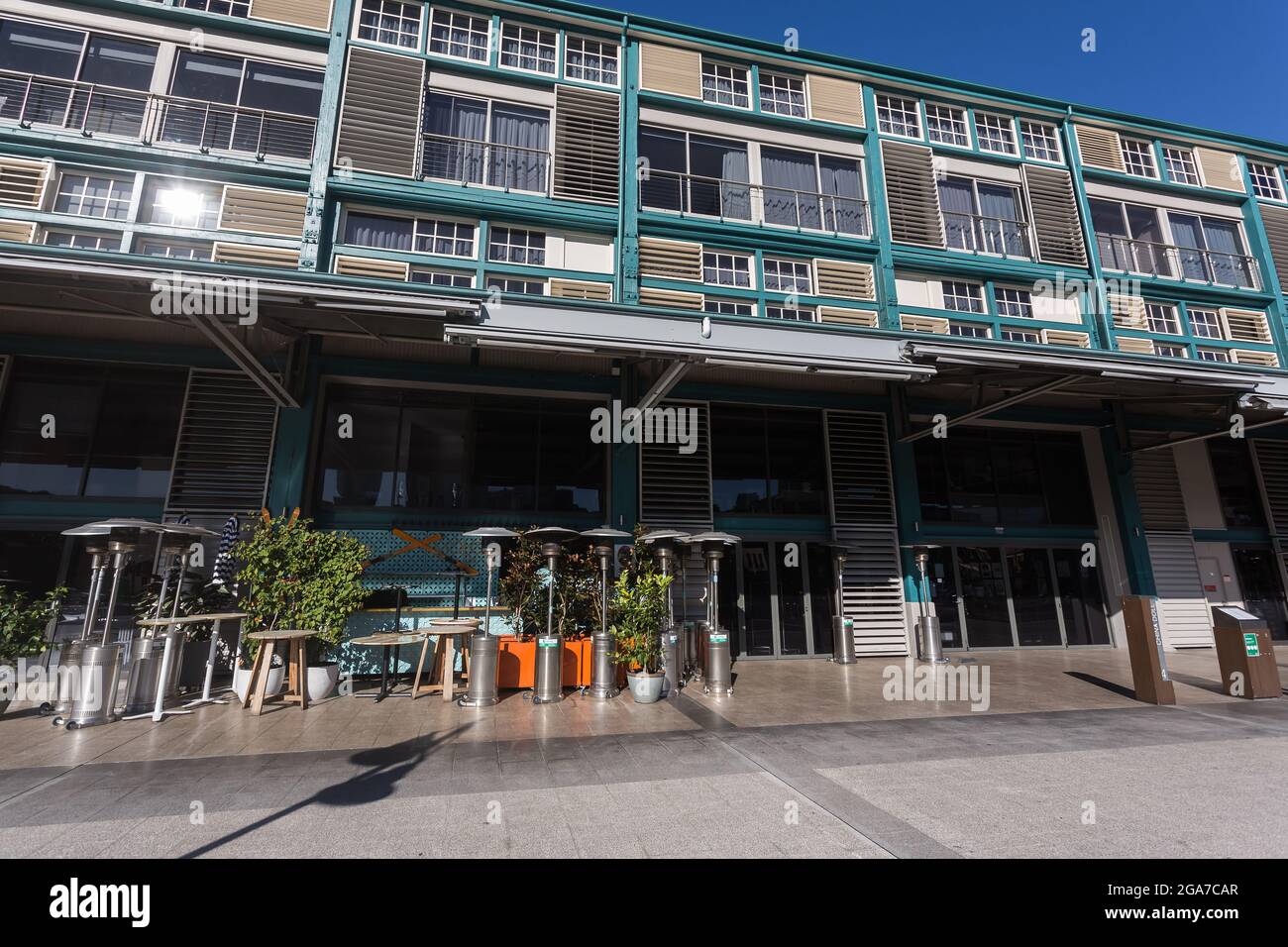 Sydney, Australie. Jeudi 29 juillet 2021. Vue générale sur Finger Wharf, Woolloomooloo, très vide. Les restrictions de verrouillage pour le Grand Sydney ont été prolongées de quatre semaines jusqu'au 28 août en raison de la propagation de la variante Delta. Crédit : Paul Lovelace/Alamy Live News Banque D'Images