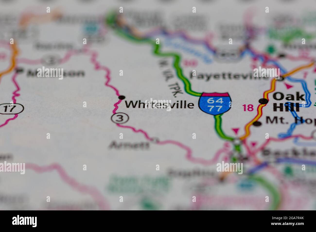 Carte de whitesville en virginie Banque de photographies et d’images à