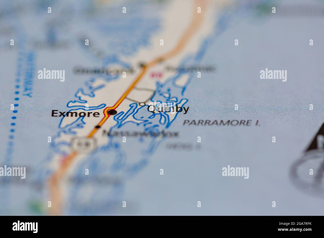 Carte de la virginie de quinby Banque de photographies et d’images à