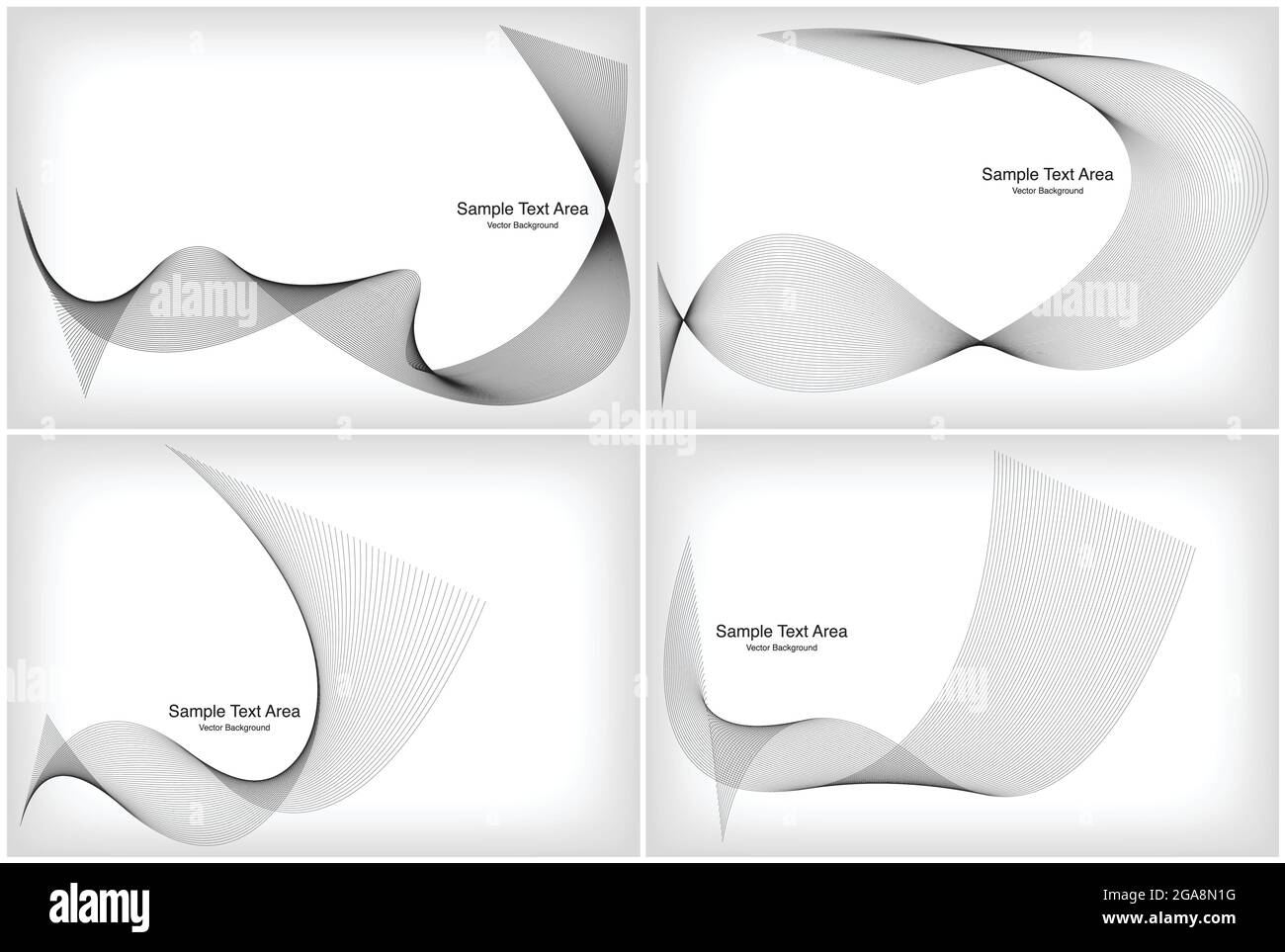 Conceptions de champs de texte personnalisés, groupes de packages de conception abstraite, conceptions d'arrière-plan. Vagues rayées de formes géométriques. Formes de conception graphique auxiliaire. Illustration de Vecteur