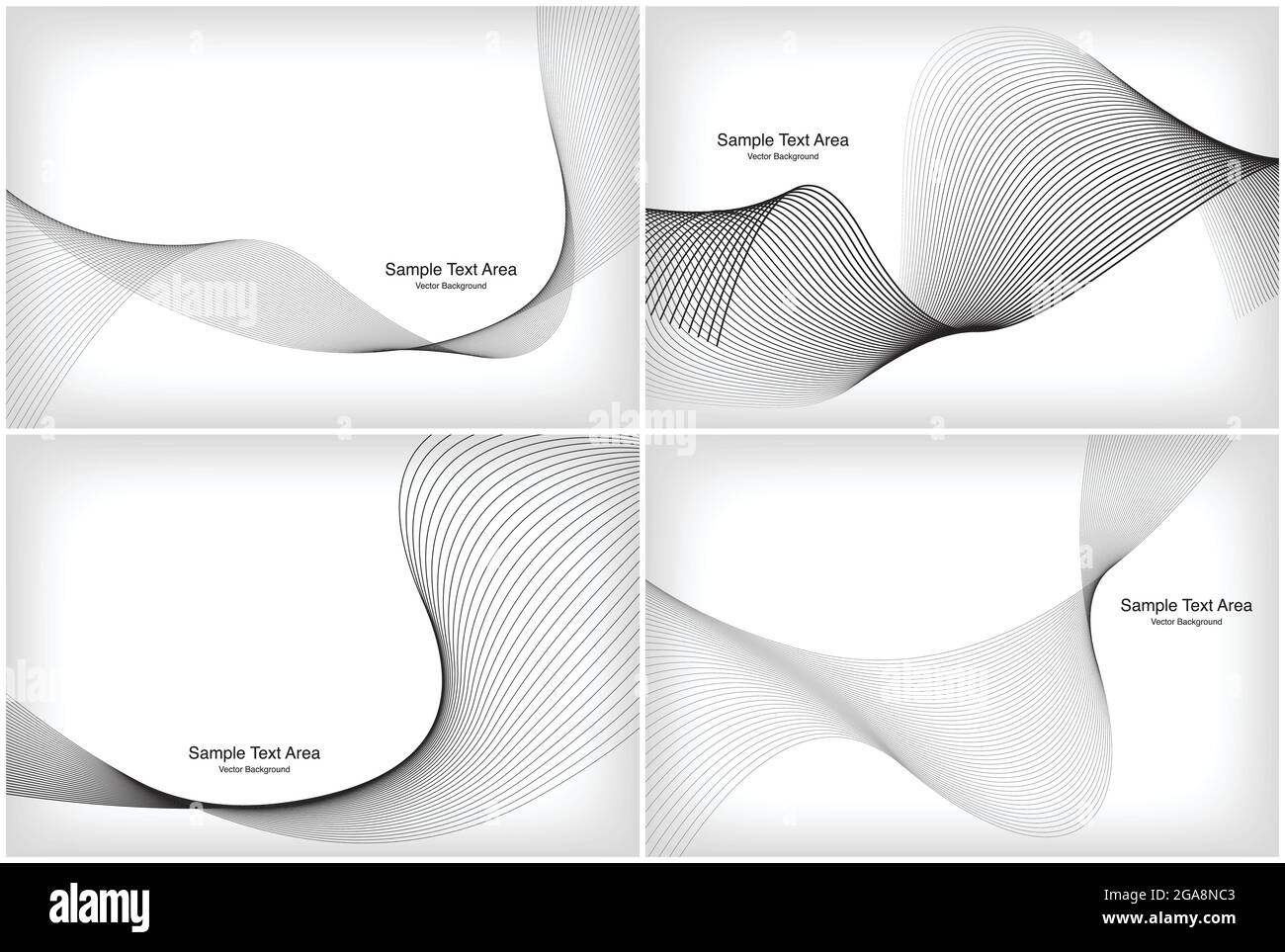 Ensemble vague moderne, groupes de packages Abstract Design. Vagues rayées de formes géométriques. Formes de conception graphique auxiliaire. Illustration de Vecteur