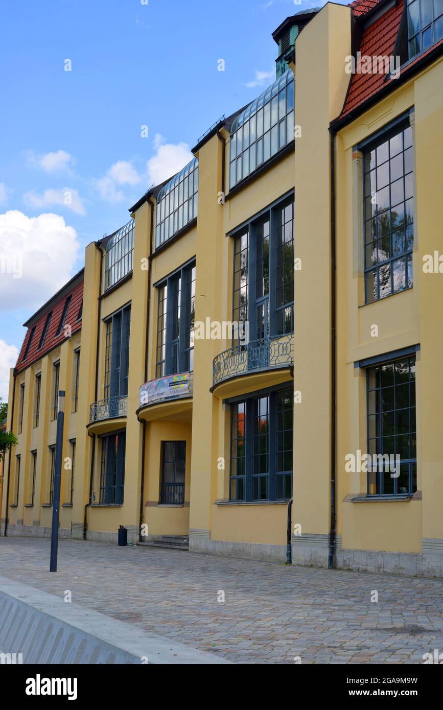 Weimar, Allemagne, Bauhaus Université bâtiment dans le centre de la ville Banque D'Images