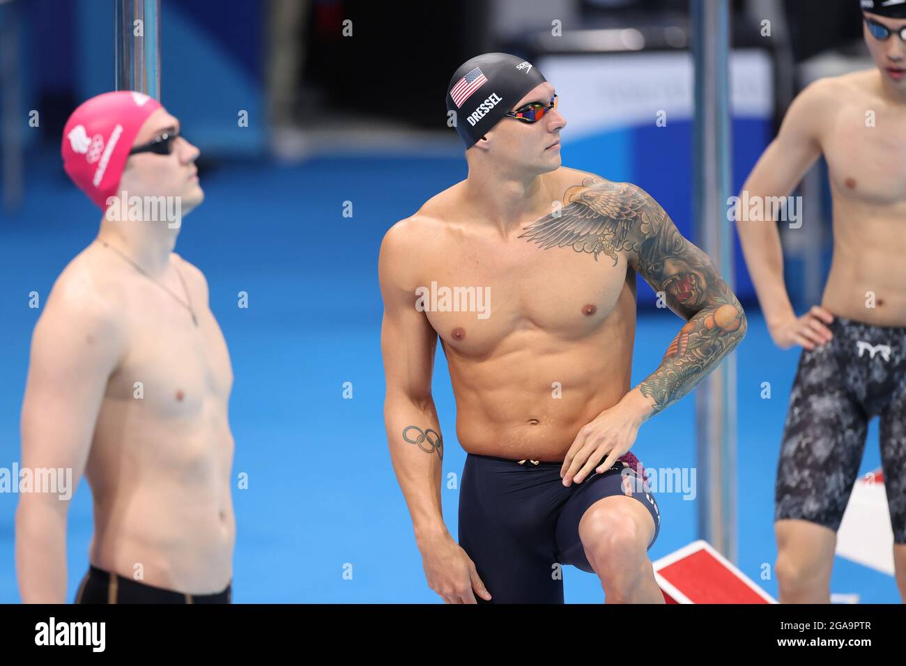 Tokyo, Japon. 29 juillet 2021. DRESSEL Caeleb (Etats-Unis) natation : finale Freestyle de 100m masculin lors des Jeux Olympiques de Tokyo 2020 au Centre aquatique de Tokyo, Japon . Credit: Akihiro Sugimoto/AFLO/Alay Live News Banque D'Images