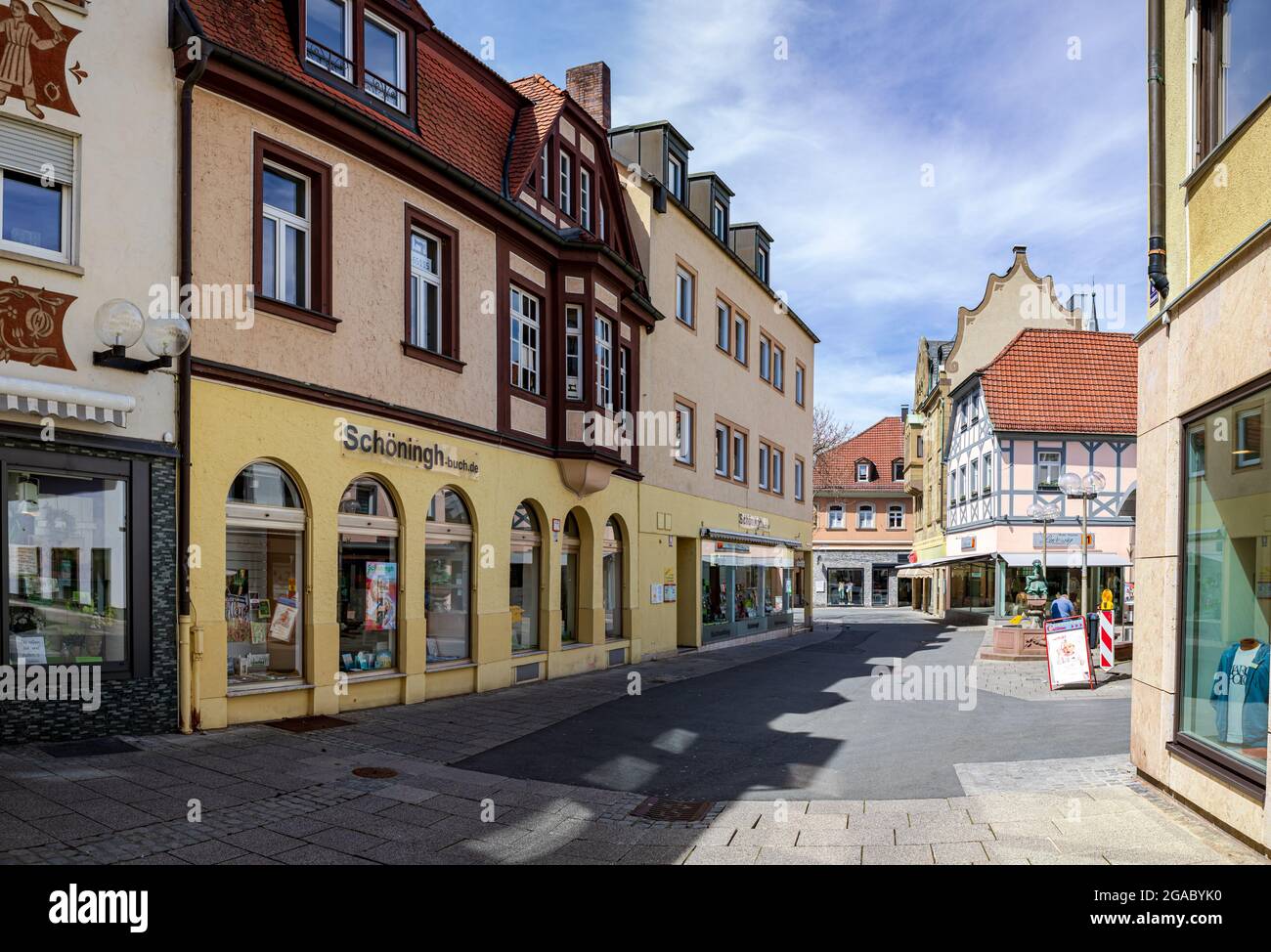 BAD KISSINGEN, BAVIÈRE, ALLEMAGNE - VERS MAI 2021 : le paysage urbain de Bad Kissingen, Allemagne. Banque D'Images