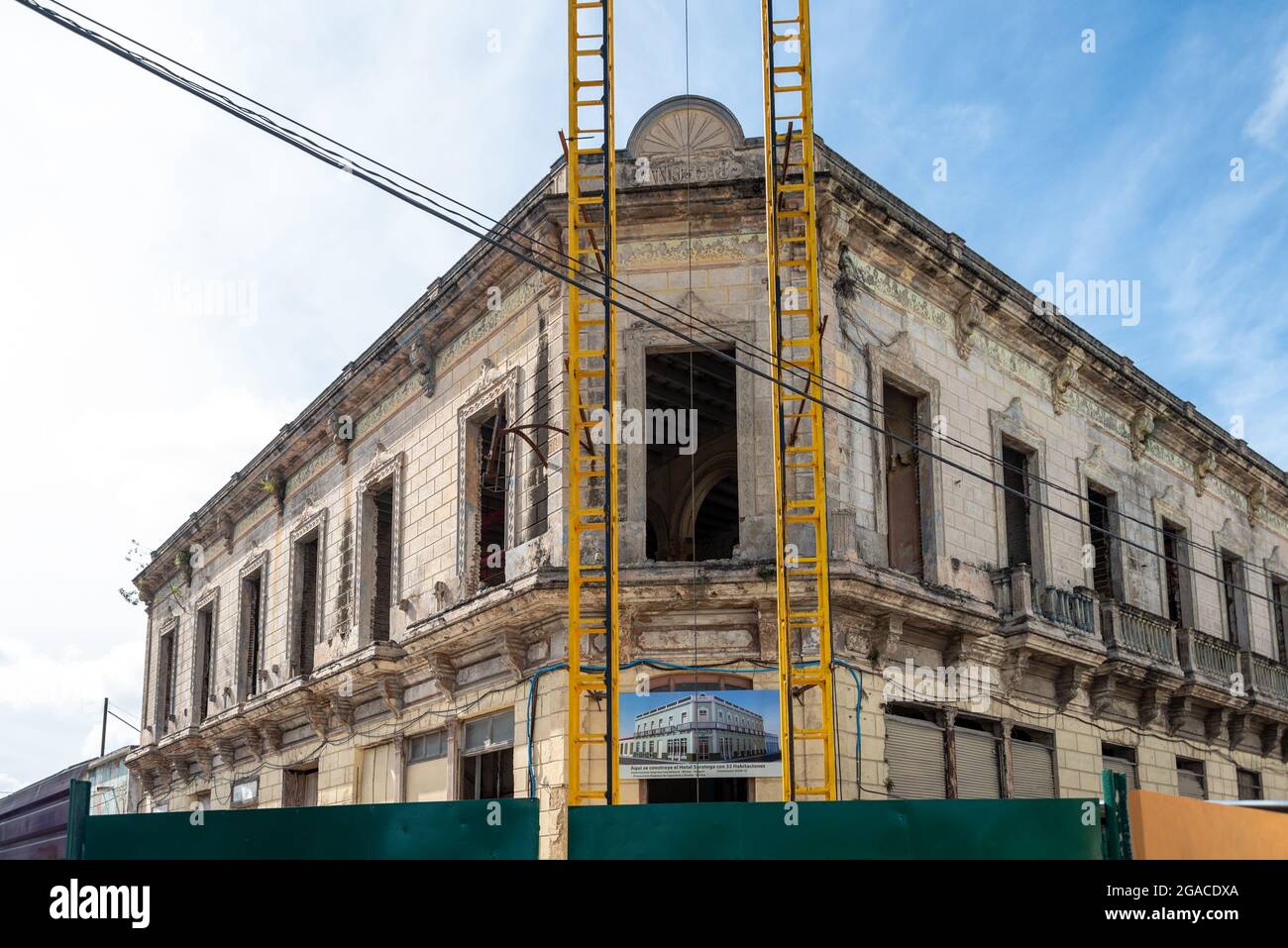 Reconstruction de l'hôtel Saratoga, Holguin, Cuba, 2016 Banque D'Images