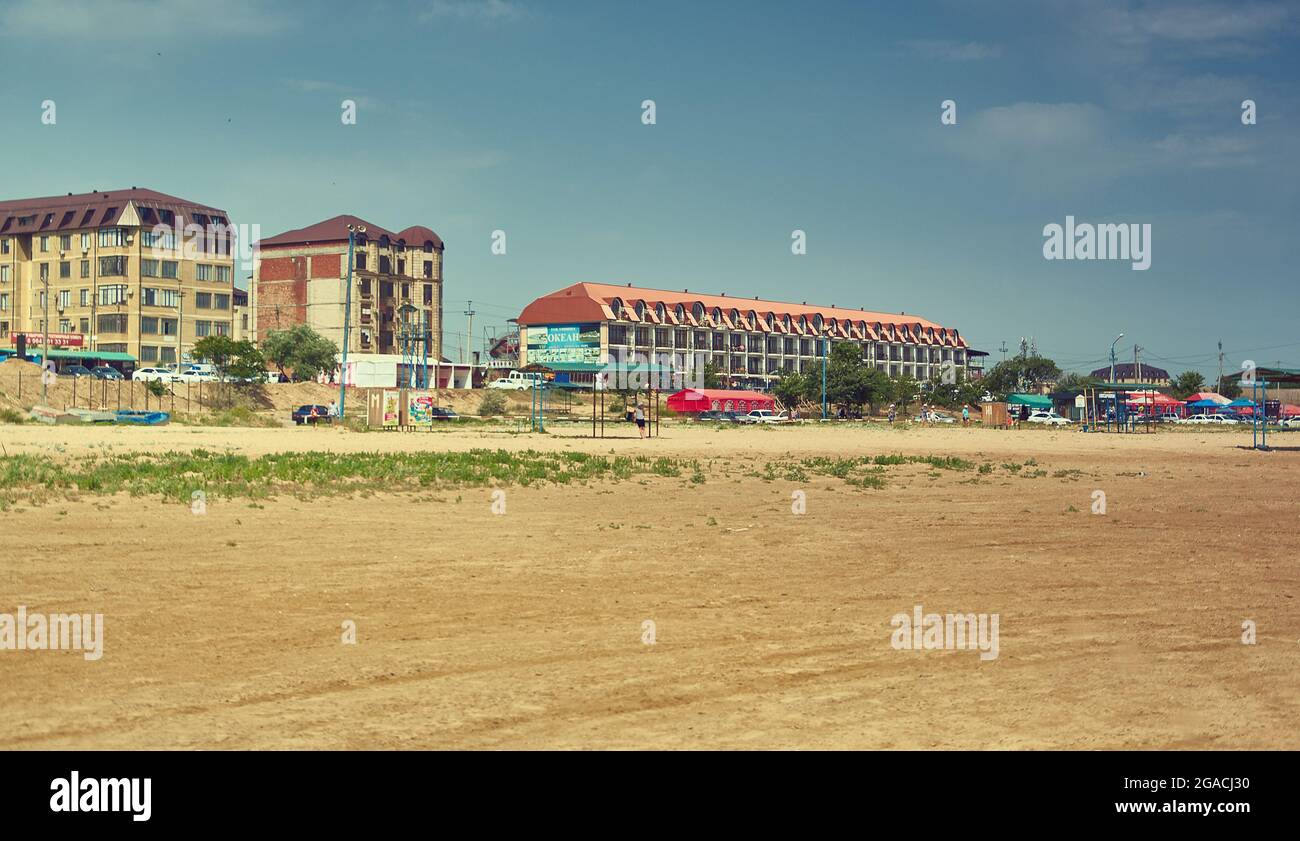Izberbash, ville de la République du Dagestan, Russie, située sur la côte de la mer Caspienne Banque D'Images