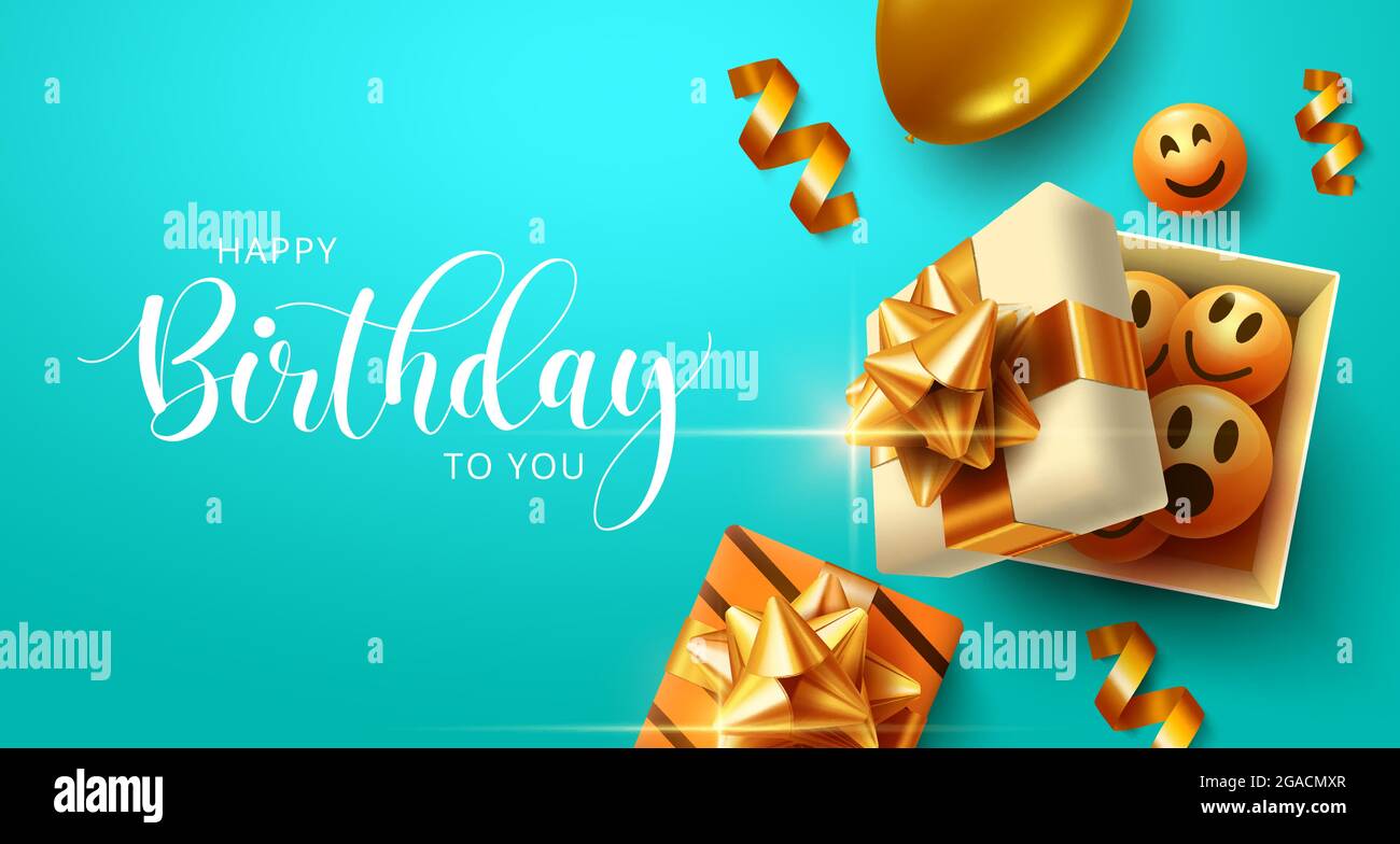 Joyeux Anniversaire Cadeaux Motif Vectoriel Joyeux Anniversaire A Vous Texte Avec Smiley Cadeau Et Des Elements De Surprise Confetti D Or Pour La Fete De Naissance Jour Image Vectorielle Stock Alamy Joyeux Anniversaire Cadeaux Motif Vectoriel Joyeux Anniversaire A Vous Texte Avec Smiley Cadeau Et Des Elements De Surprise Confetti D Or Pour La Fete De Naissance Jour Image Vectorielle Stock Alamy