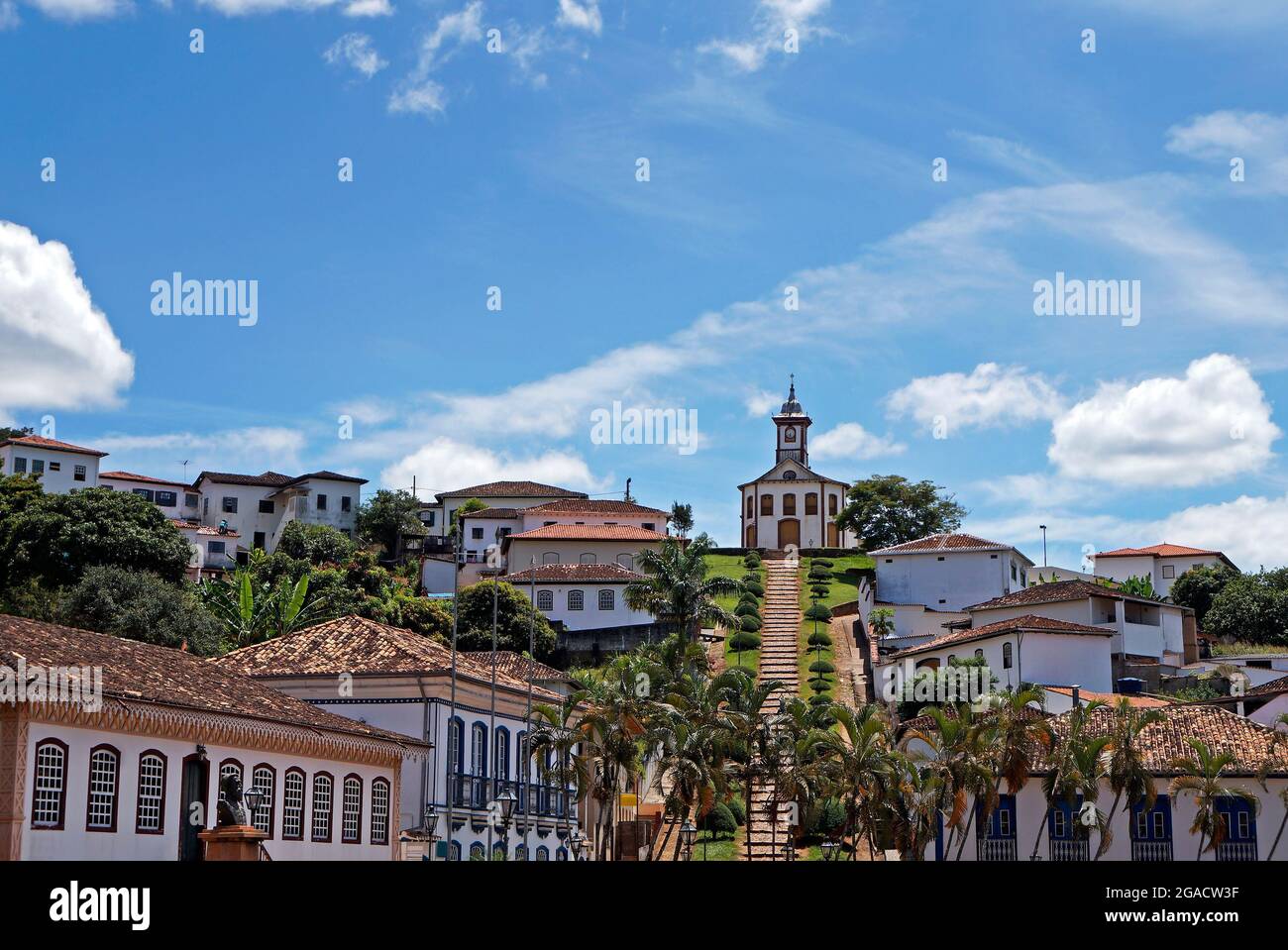 Vue panoramique de Serro, ville historique de Minas Gerais, Brésil Banque D'Images