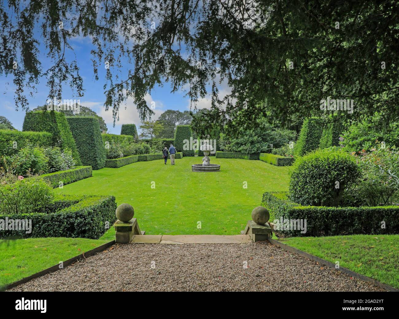 Renishaw Hall & Gardens, Renishaw Park, maison de campagne à Renishaw, Chesterfield, Derbyshire, Angleterre, Royaume-Uni Banque D'Images