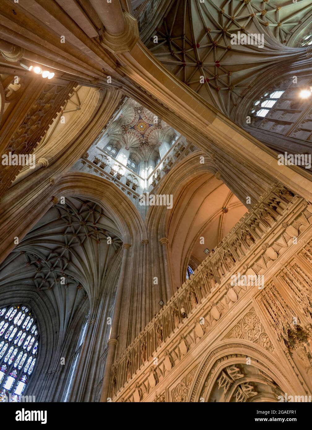 Harry Bell ventilateur Colonne à distance, de la Cathédrale de Canterbury, Kent Banque D'Images