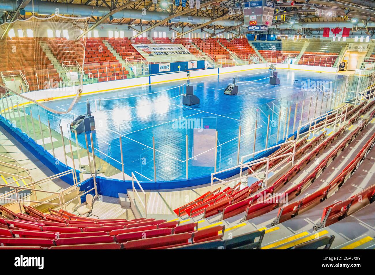 Le Varsity Arena, sur le campus de l'Université de Toronto, à Toronto, au Canada Banque D'Images