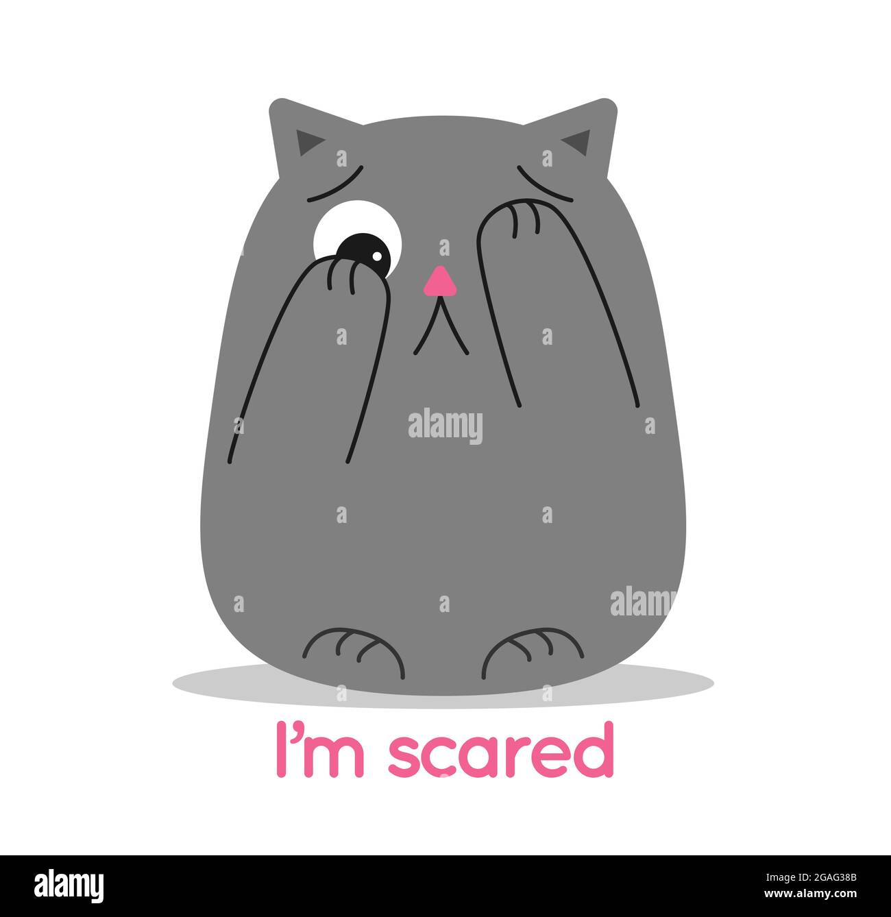 Chat Triste Couleur Triste Gris Peur L Inscription Ci Dessous Im Peur Illustration Vectorielle Isolee Sur Fond Blanc Gros Petit Chaton Timide Couvre Son Museau Avec Ses Pattes Forme Minimaliste Simple Image Vectorielle Stock Chat Triste Couleur Triste Gris Peur L Inscription Ci Dessous Im Peur Illustration Vectorielle Isolee Sur Fond Blanc Gros Petit Chaton Timide Couvre Son Museau Avec Ses Pattes Forme Minimaliste Simple Image Vectorielle Stock
