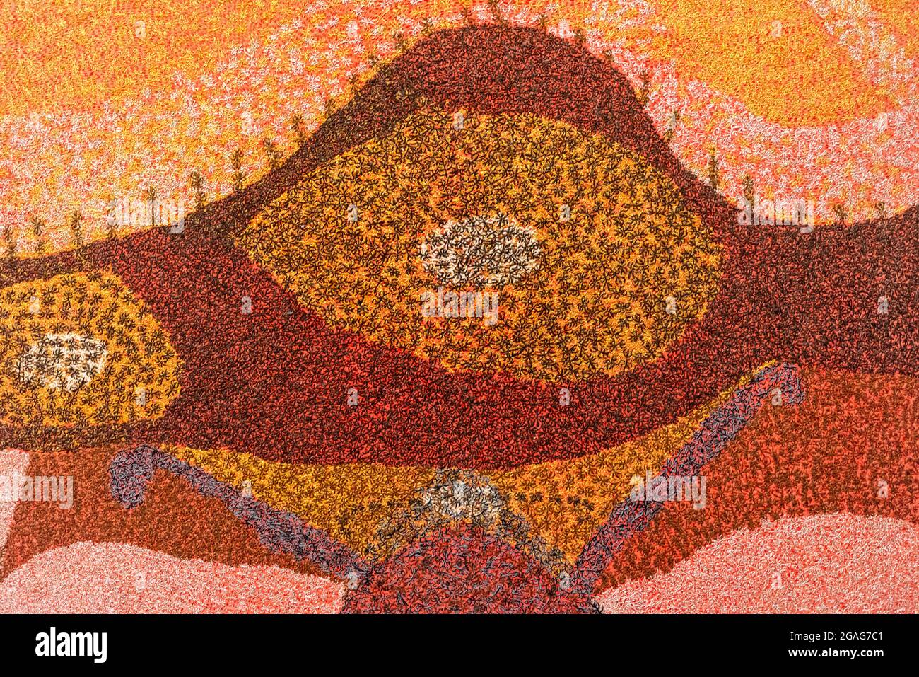 Exposition intitulée « Tightrope » mettant en vedette l'artiste éthiopien Elias Sime pour la première fois au Canada. L'art est vu au Musée royal de l'Ontario (ROM) à To Banque D'Images