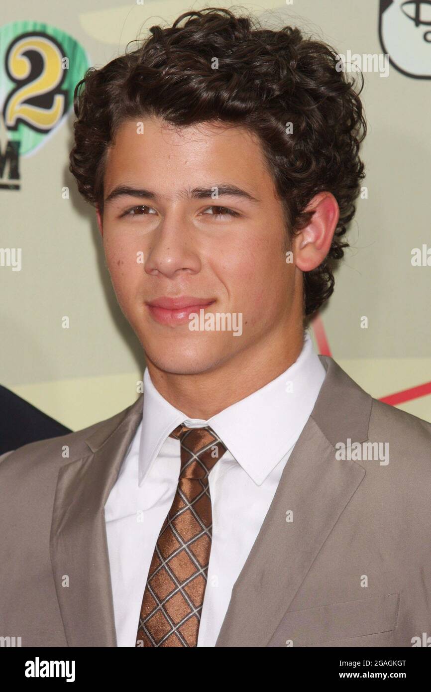 Nick Jonas, du Jonas Brothers, assiste à la première mondiale du « Camp Rock 2: The final Jam » de la chaîne Disney au Alice Tully Hall du Lincoln Center à New York le 18 août 2010. Crédit photo : Henry McGee/MediaPunch Banque D'Images