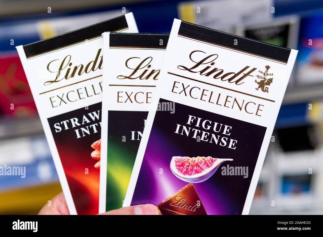 Tyumen, Russie-08 juin 2021 : Lindt est une marque de chocolat suisse de  luxe et de qualité Photo Stock - Alamy