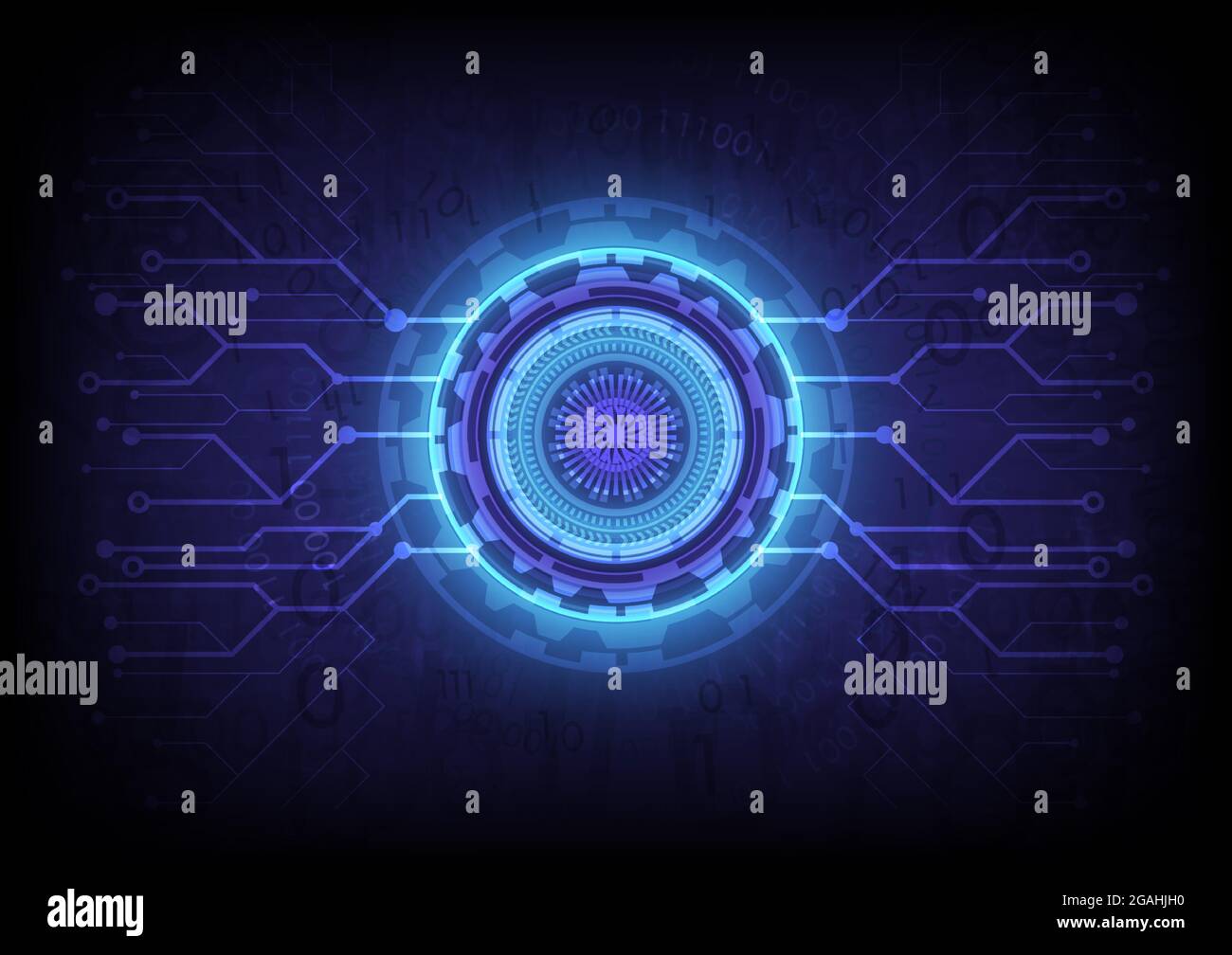 Utilisateur de HUD futuriste brillant Sci-Fi. Cadre d'infographie numérique. Résumé hologramme de l'arrière-plan de la haute technologie. Technologie de réalité virtuelle innovation électrique. E Illustration de Vecteur