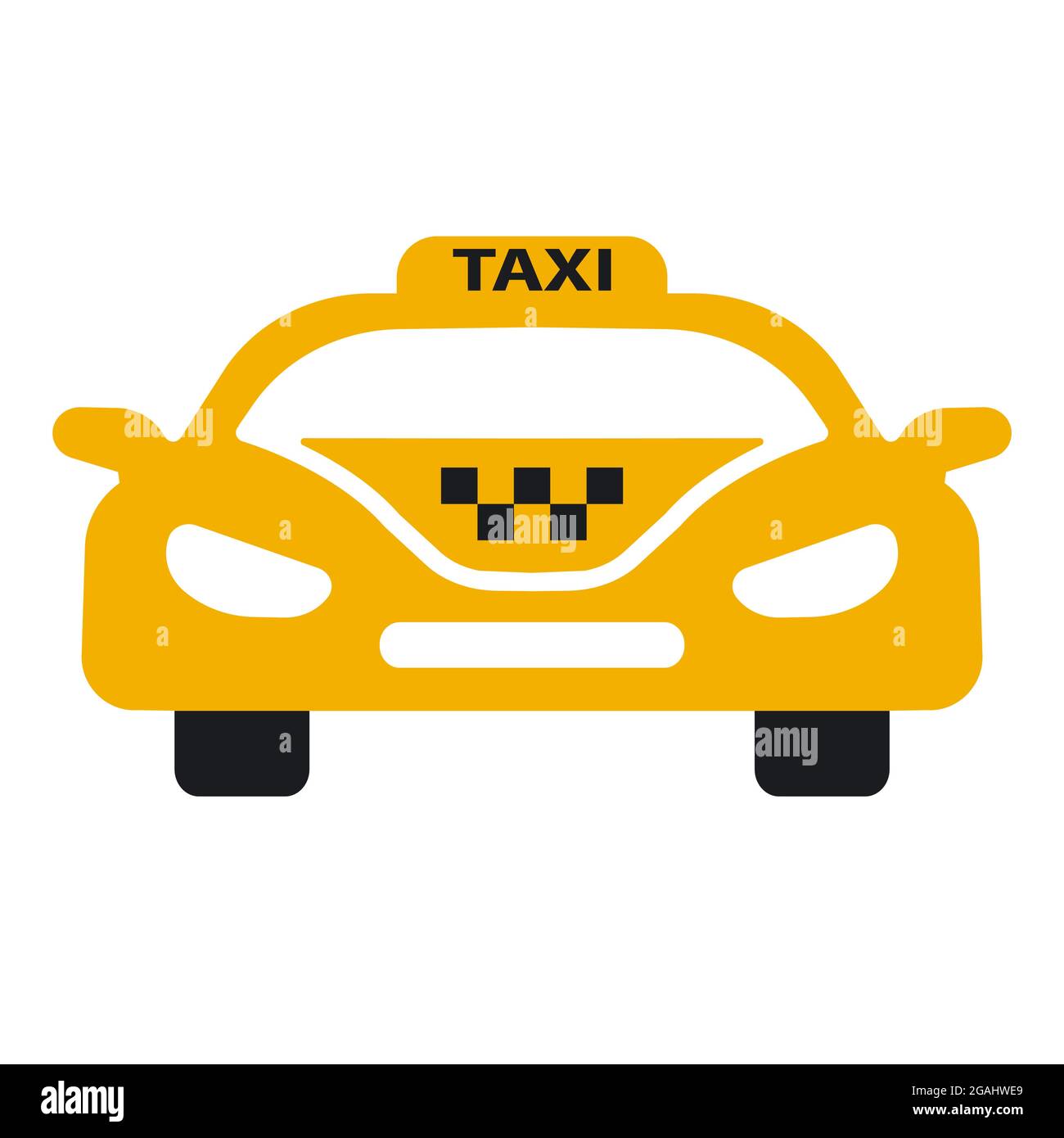 Illustration du pictogramme de taxi sur fond blanc Illustration de Vecteur