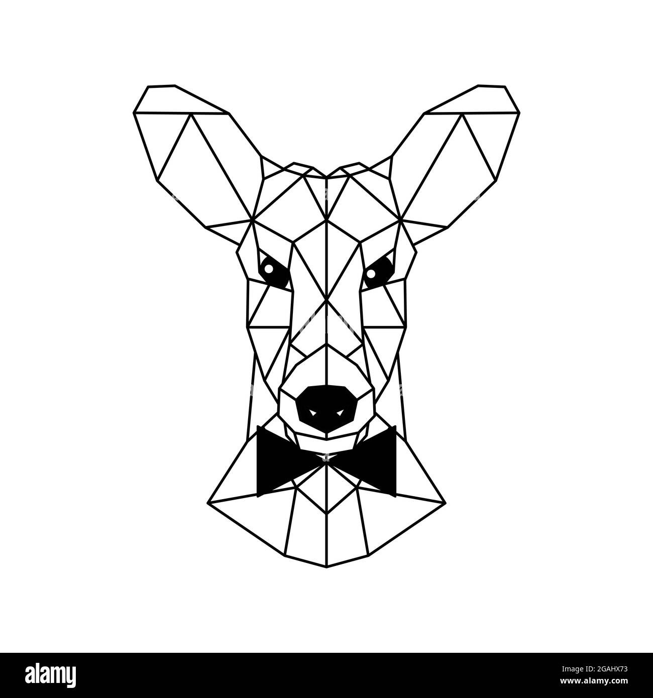 Petite gazelle isolée Banque d'images vectorielles - Alamy