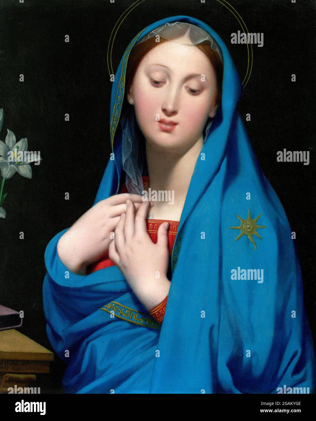 Ingres. Peinture intitulée "la Vierge de l'adoption" par Jean-Auguste-Dominique Ingres (1780-1867), huile sur toile, 1858 Banque D'Images
