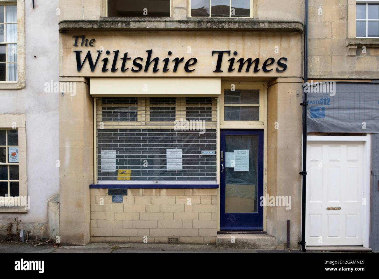 Autour de Trowbridge, la ville de comté de wiltshire angleterre Royaume-Uni. Le journal Old wiltshire Times. Banque D'Images