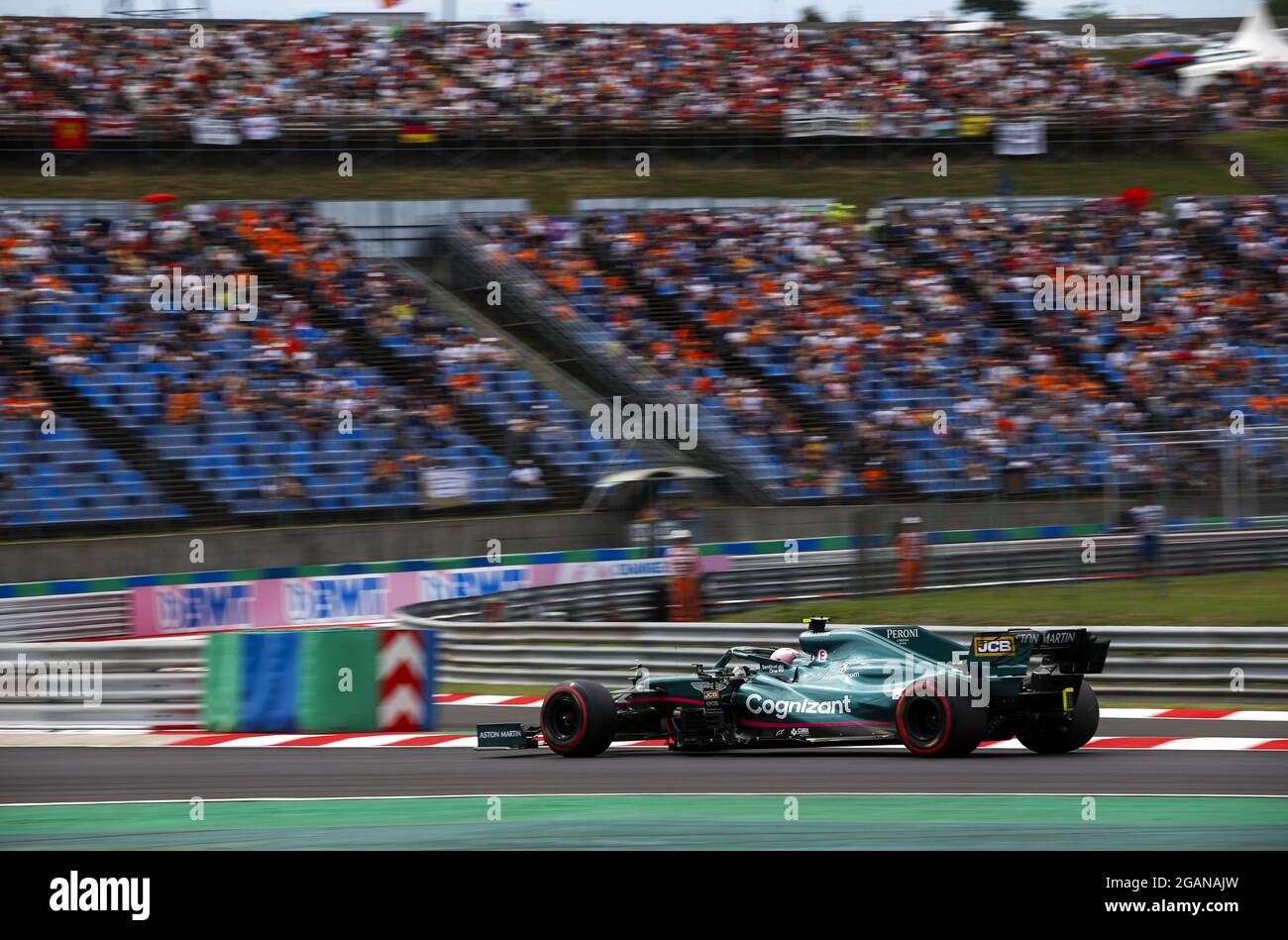 05 VETTEL Sebastian (ger), Aston Martin F1 AMR21, action pendant la Formule 1 Magyar Nagydij 2021, Grand Prix de Hongrie, 11e tour du Championnat du monde de Formule 1 2021 de la FIA du 30 juillet au 1er août 2021 sur la Hungaroring, à Mogyorod, près de Budapest, Hongrie - photo DPPI Banque D'Images