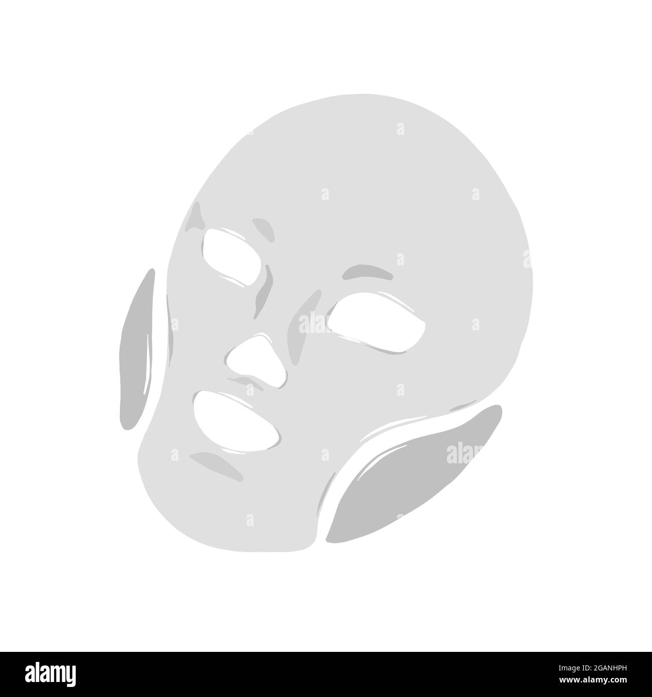 Masque à LED, appareil de soin de la peau photonique, traitement anti-âge léger, traitement de la peau, illustration vectorielle isolée sur fond blanc Illustration de Vecteur