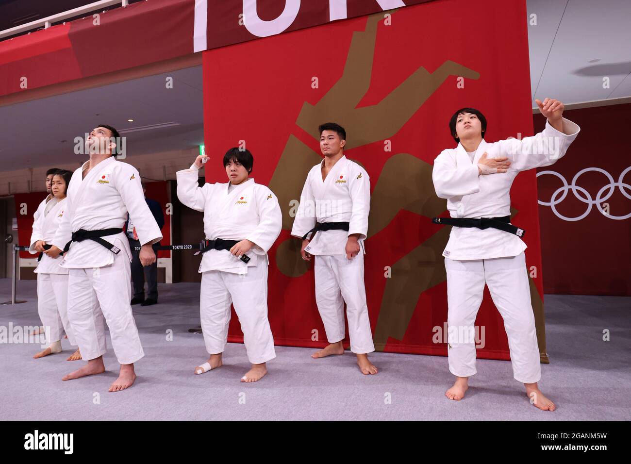 Tokyo, Japon. 31 juillet 2021. Groupe d'équipe du Japon (JPN) Judo : finale de l'équipe mixte lors des Jeux Olympiques de Tokyo 2020 au Nippon Budokan à Tokyo, Japon . Credit: Jun Tsukida/AFLO/Alamy Live News Banque D'Images