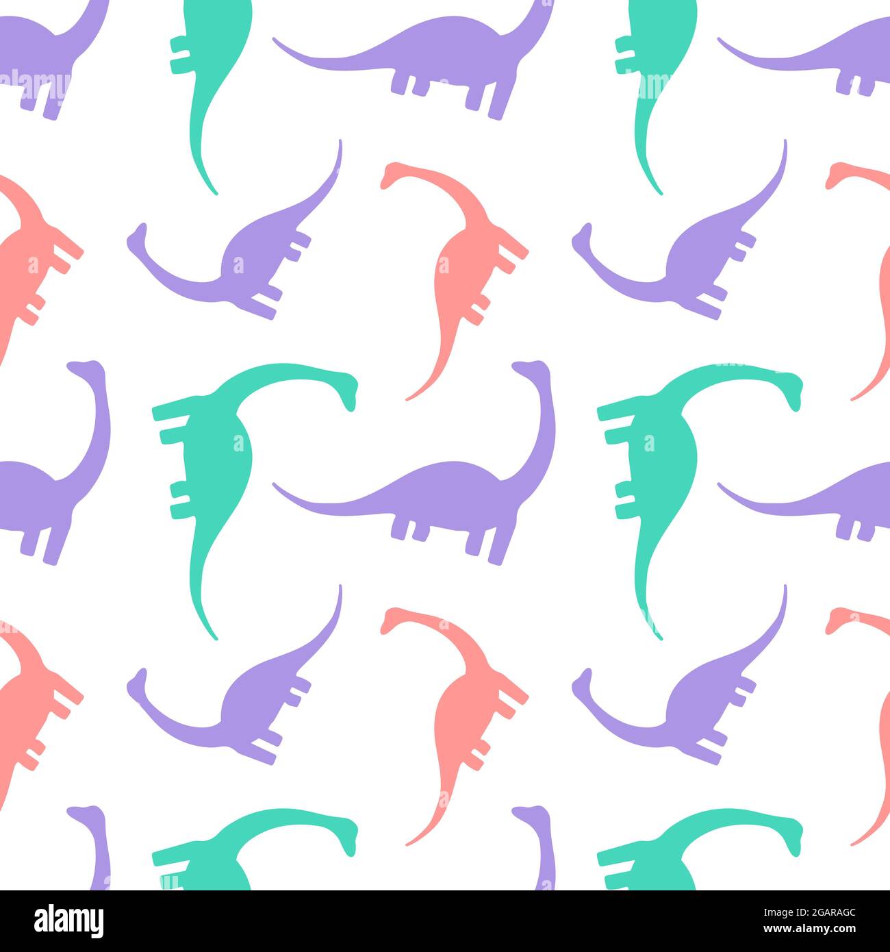 Motif sans couture avec dinosaures sur fond blanc Illustration de Vecteur
