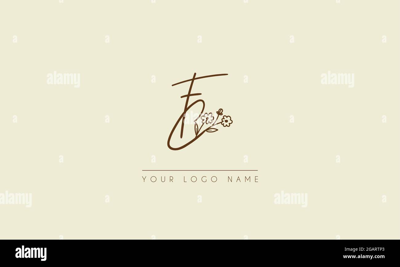 Lettre initiale FC ou CF Signature manuscrite mariage botanique icône florale logo illustration vectorielle design Illustration de Vecteur
