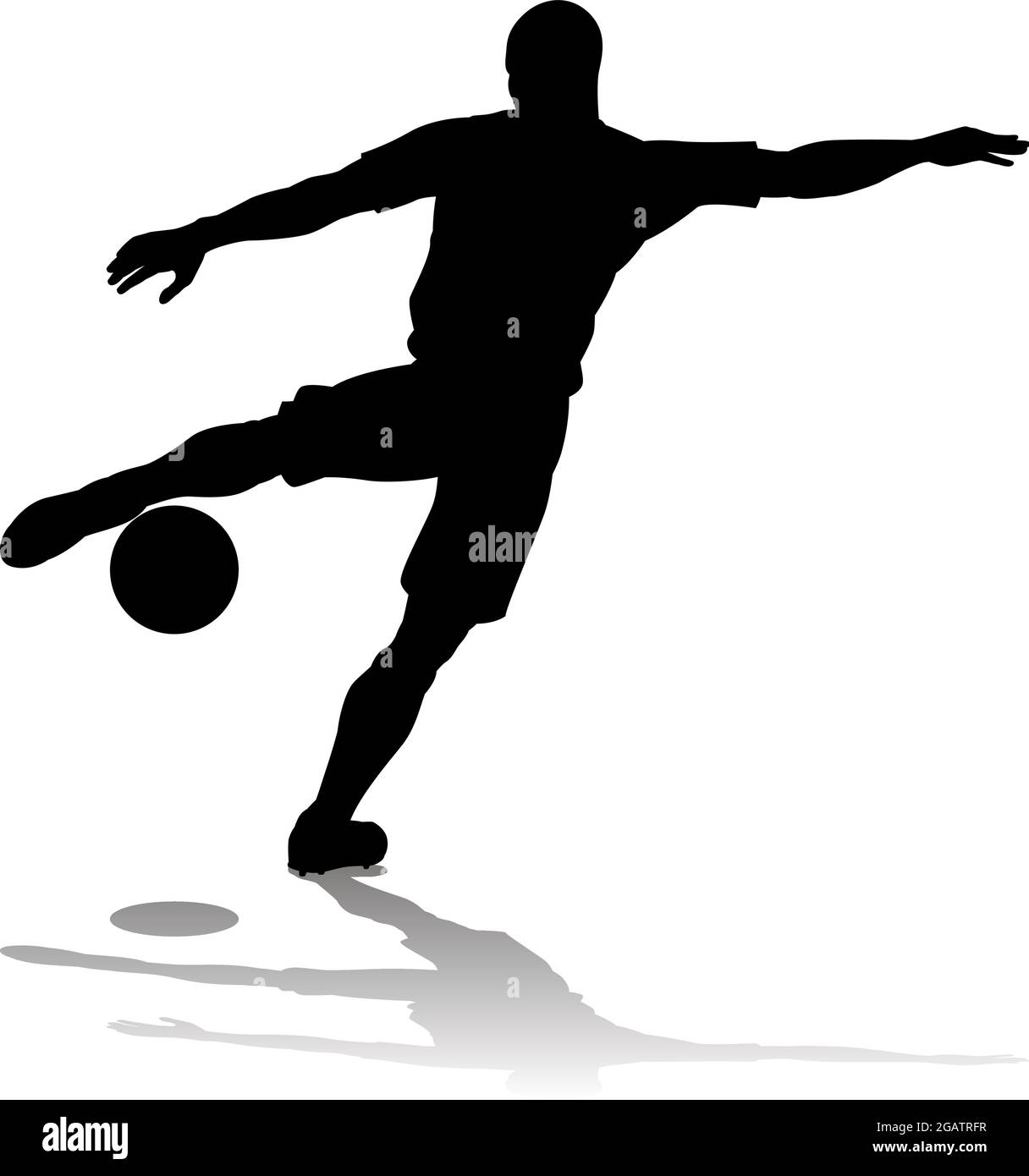 Football Soccer Player Silhouette Illustration de Vecteur