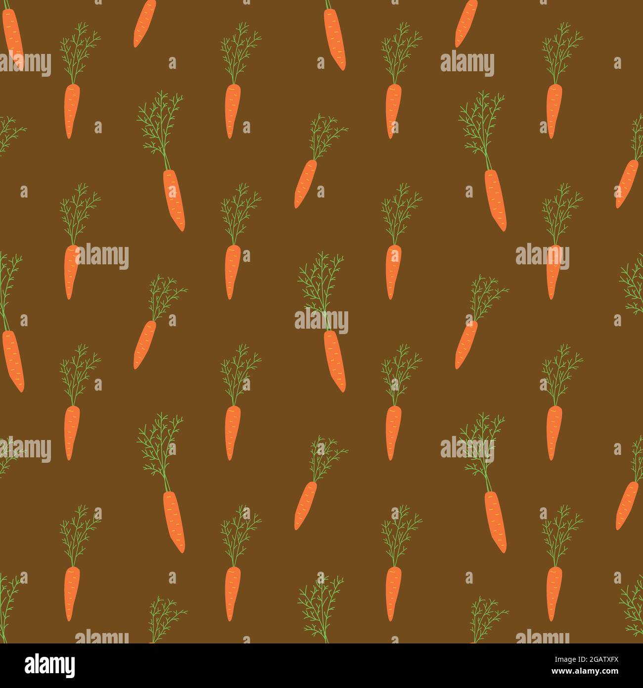 Motif Sans Couture Avec Carottes Aux Feuilles Vertes Nourriture Biologique Saine Illustration Du Vecteur De Recolte Style Dessine A La Main Arriere Plan Marron Imprimer Pour Fabr Image Vectorielle Stock Alamy