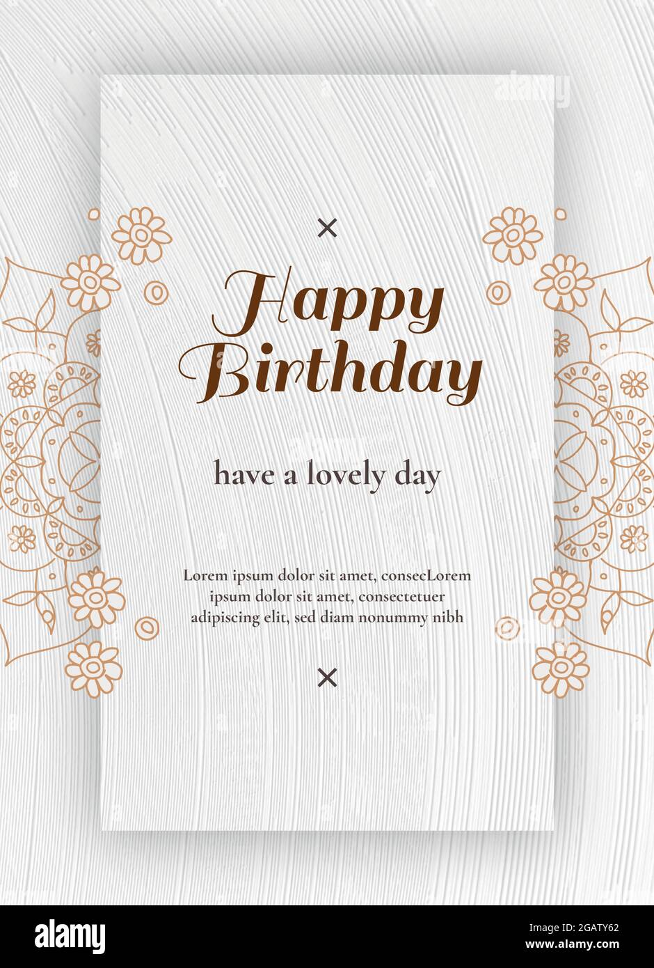 Modele De Carte D Anniversaire A Motif Floral Indien Vectoriel Image Vectorielle Stock Alamy