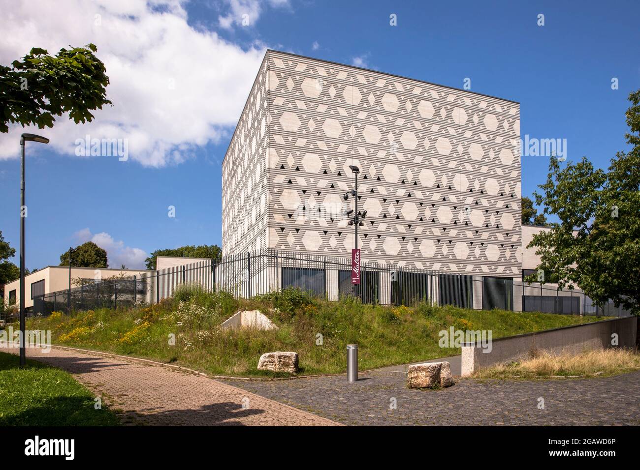 La synagogue de la communauté juive Bochum, Rhénanie-du-Nord-Westphalie, Allemagne. Die Synagoge der Juedischen Gemeinde Bochum, Nordrhein-Westfalen, Deut Banque D'Images
