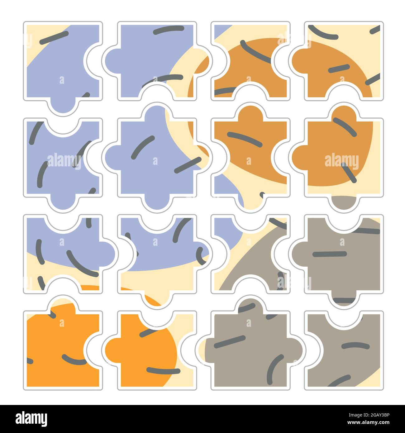 Ensemble de pièces de puzzle Illustration de Vecteur