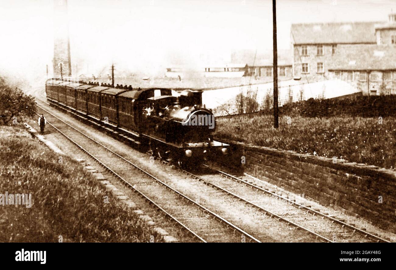 Chemin de fer à Waterfoot, époque victorienne Banque D'Images