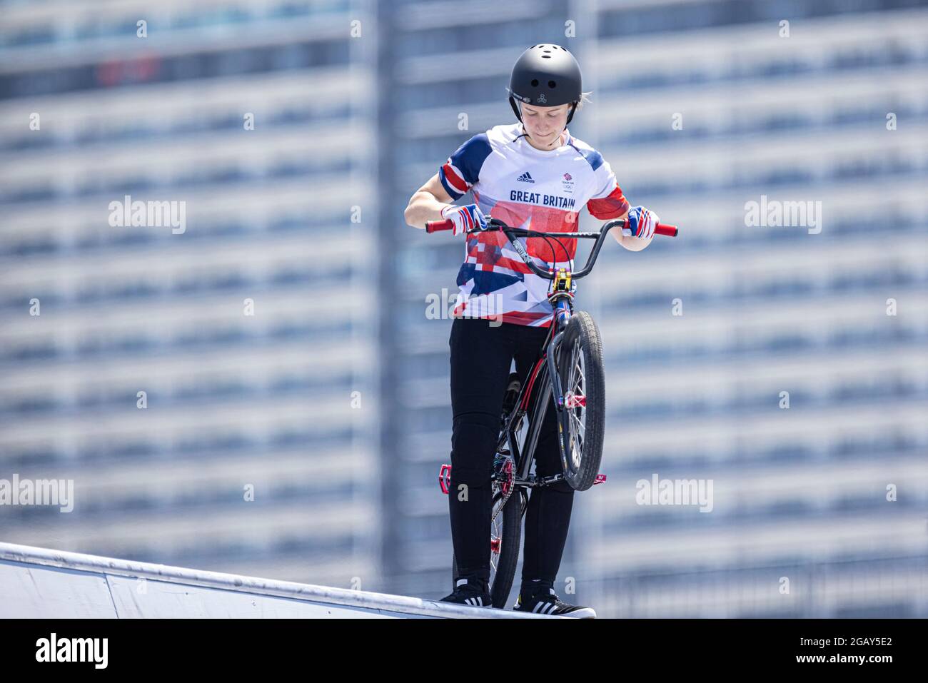 Tokyo, Japon. 1er août 2021. Jeux Olympiques: Vélo BMX Freestyle au Parc sportif Ariake, à Tokyo. © ABEL F. ROS / Alamy Live News Banque D'Images