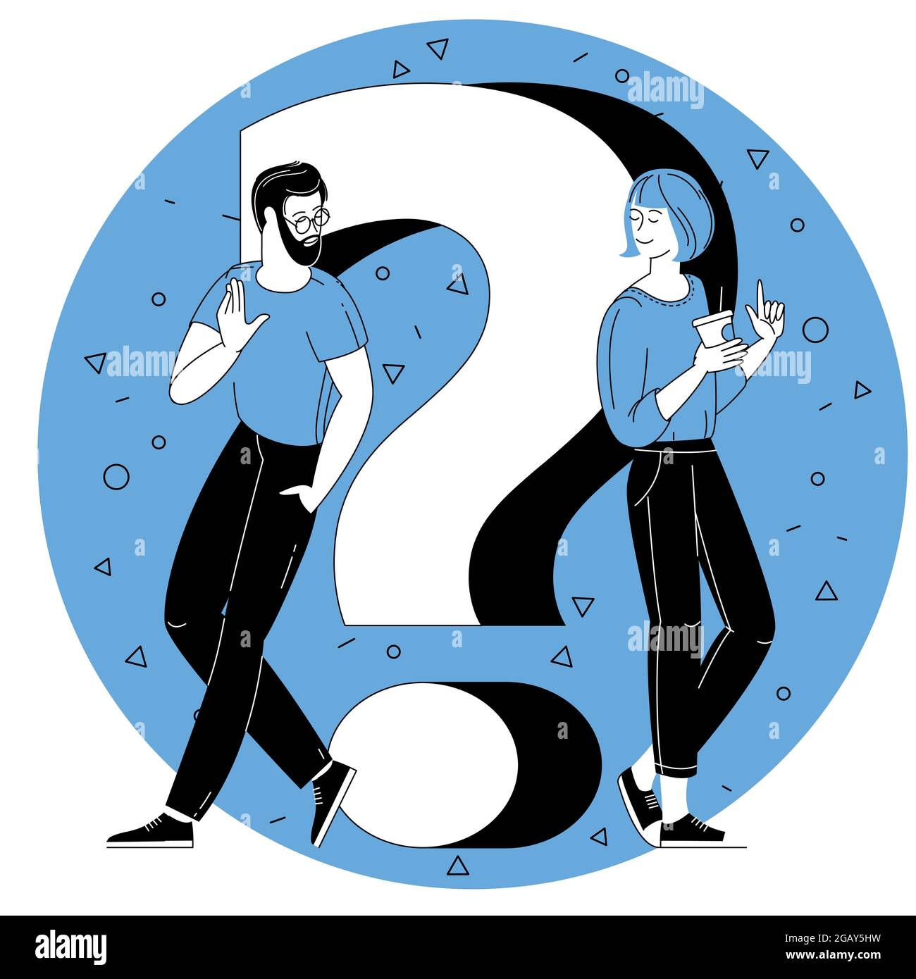 Grand point d'interrogation. Illustration de Vecteur