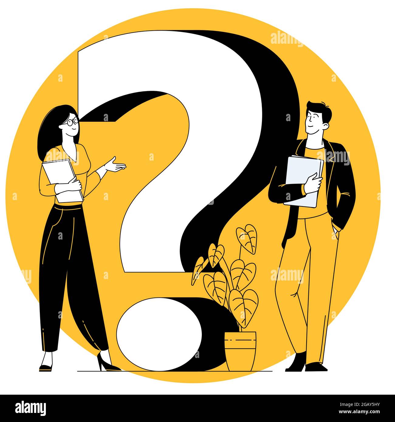 Grand point d'interrogation. Illustration de Vecteur