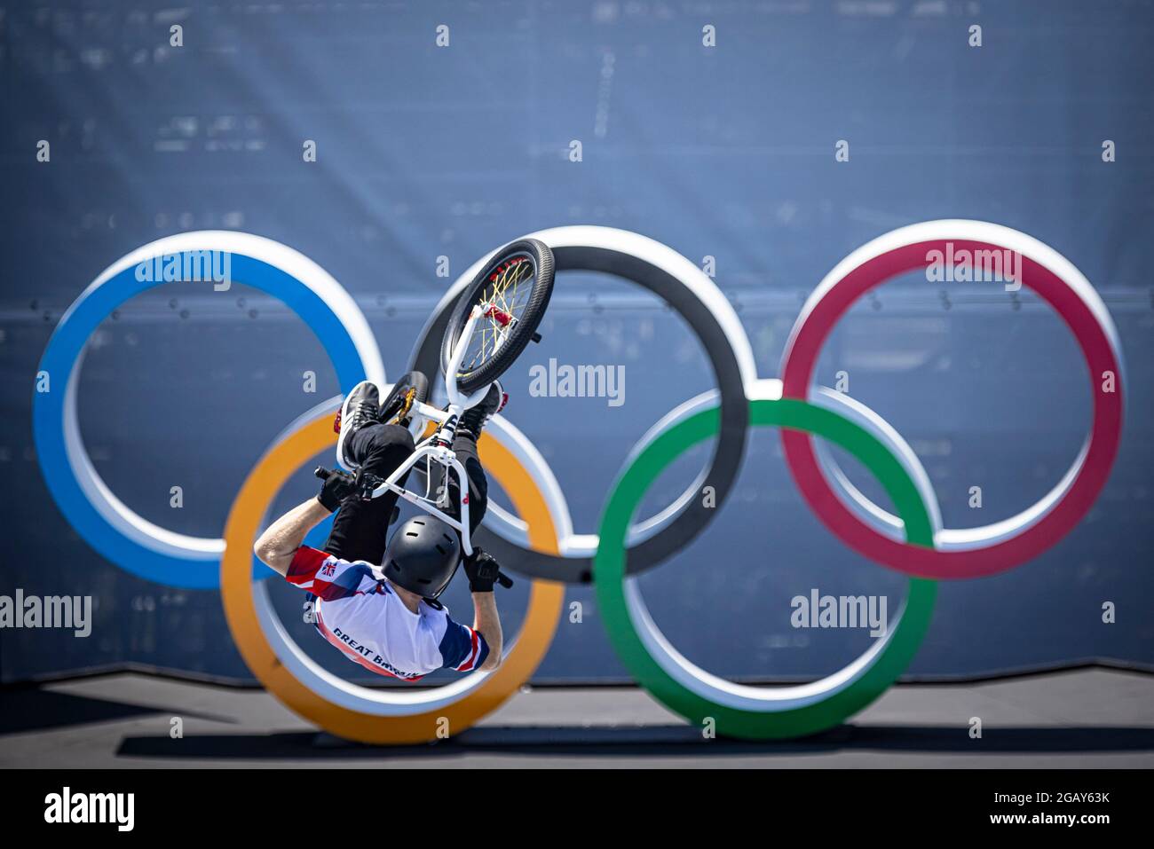 Tokyo, Japon. 1er août 2021. Jeux Olympiques: Vélo BMX Freestyle au Parc sportif Ariake, à Tokyo. © ABEL F. ROS / Alamy Live News Banque D'Images