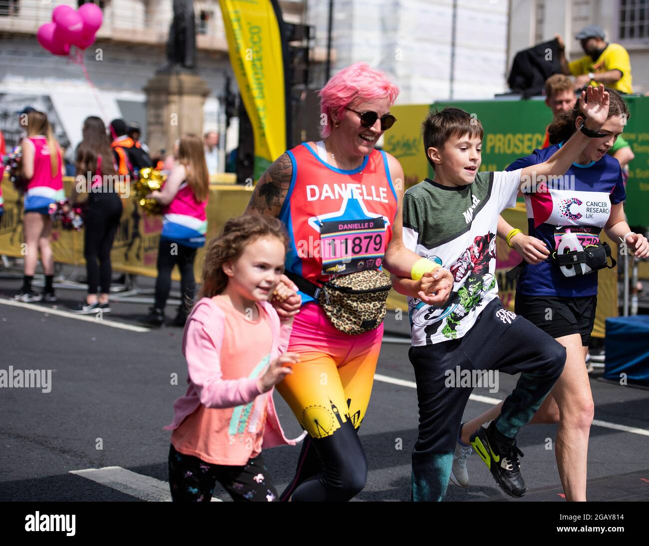 Londres, Angleterre, Royaume-Uni - 1er août 2021 : les coureurs participent au semi-marathon des monuments de Londres. Credit: Loredana Sangiuliano / Alamy Live News Banque D'Images