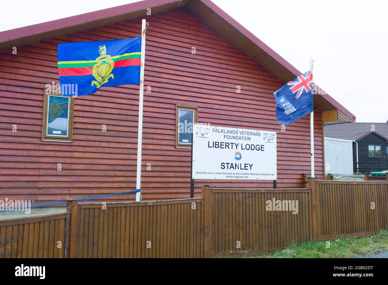 Liberty Lodge Port Stanley Falkland Islands - Falkland Veterans Foundation Banque D'Images