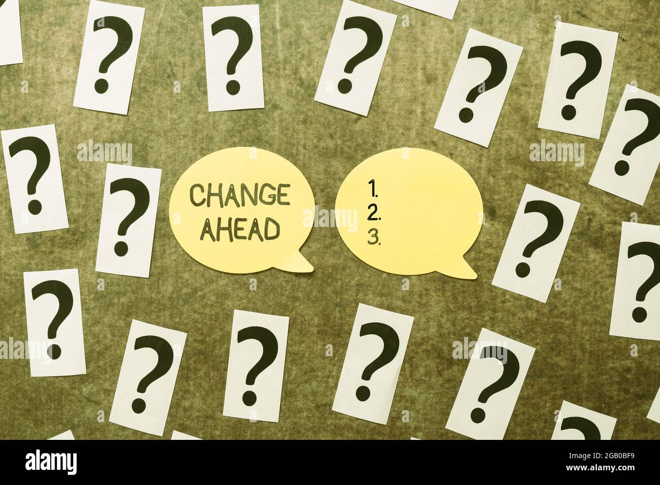 Légende de texte présentant change Ahead. Concept Internet quelques modifications en attente perspective progrès en attente dans la résolution des problèmes Banque D'Images
