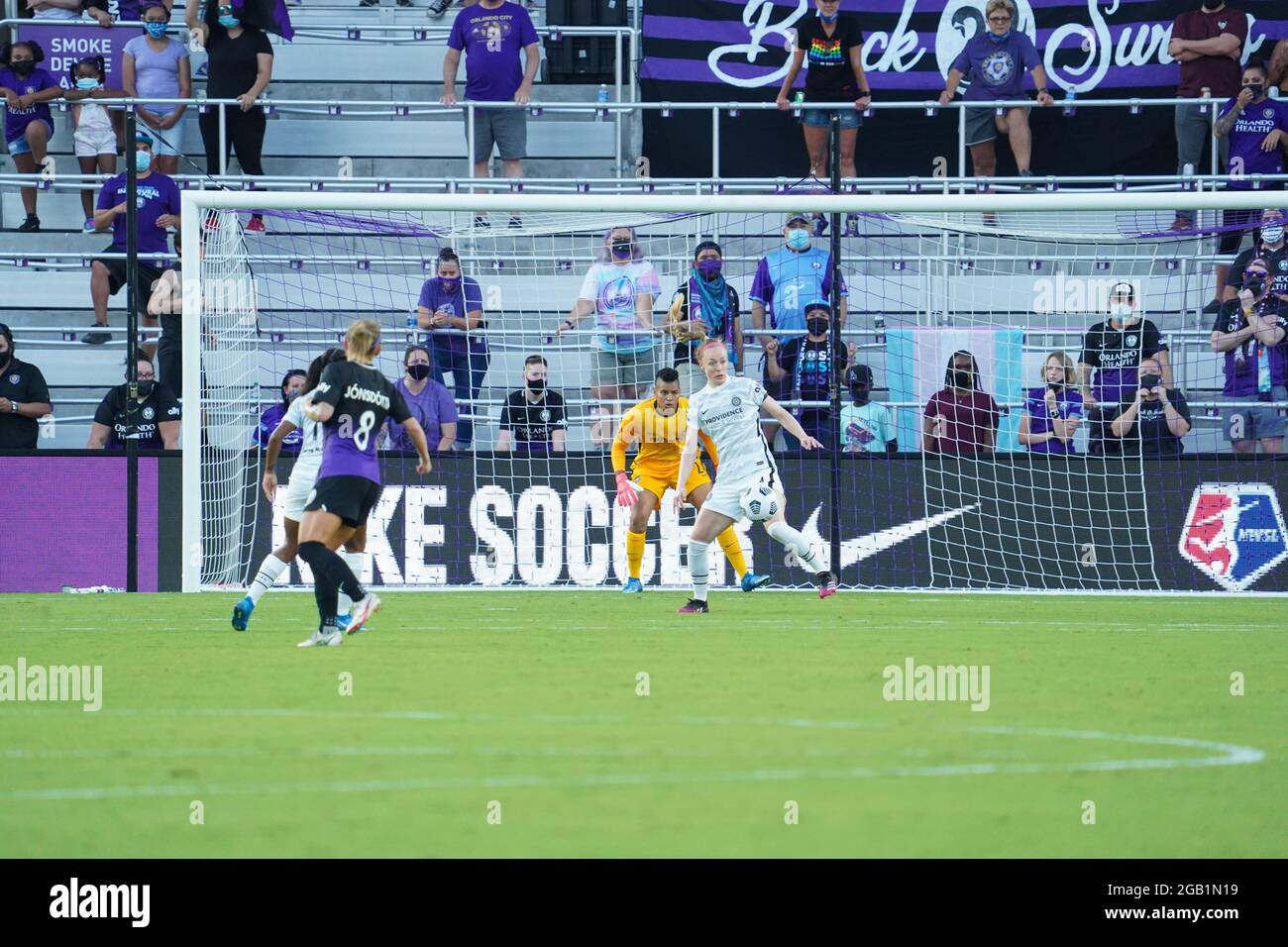 Orlando, Floride, États-Unis, 26 mai 2021, Portland Thorns face à l'Orlando Pride au stade Exploria (photo : Marty Jean-Louis) Banque D'Images