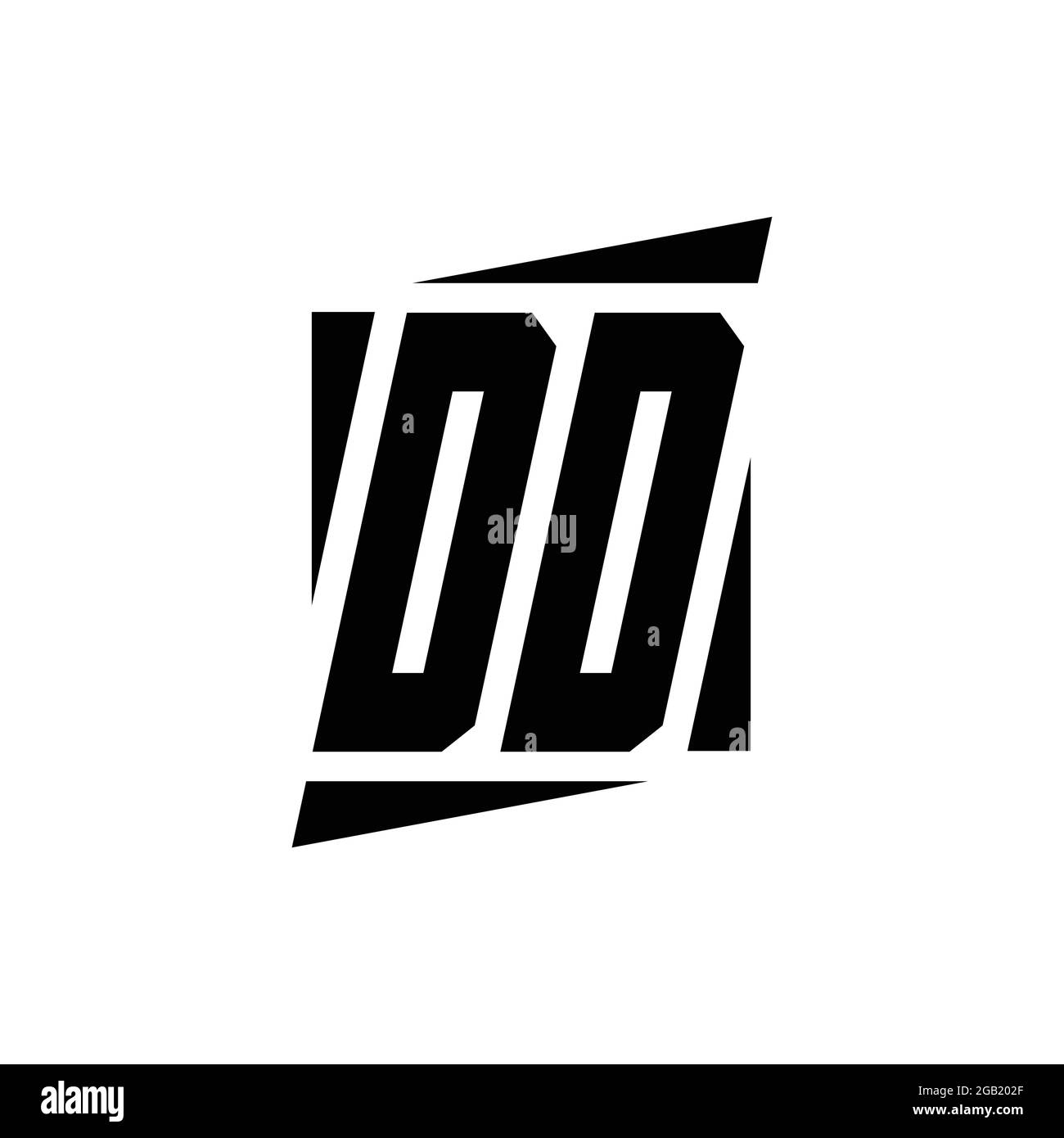 Logo DD monogramme avec modèle de conception de style moderne isolé sur fond blanc Illustration de Vecteur