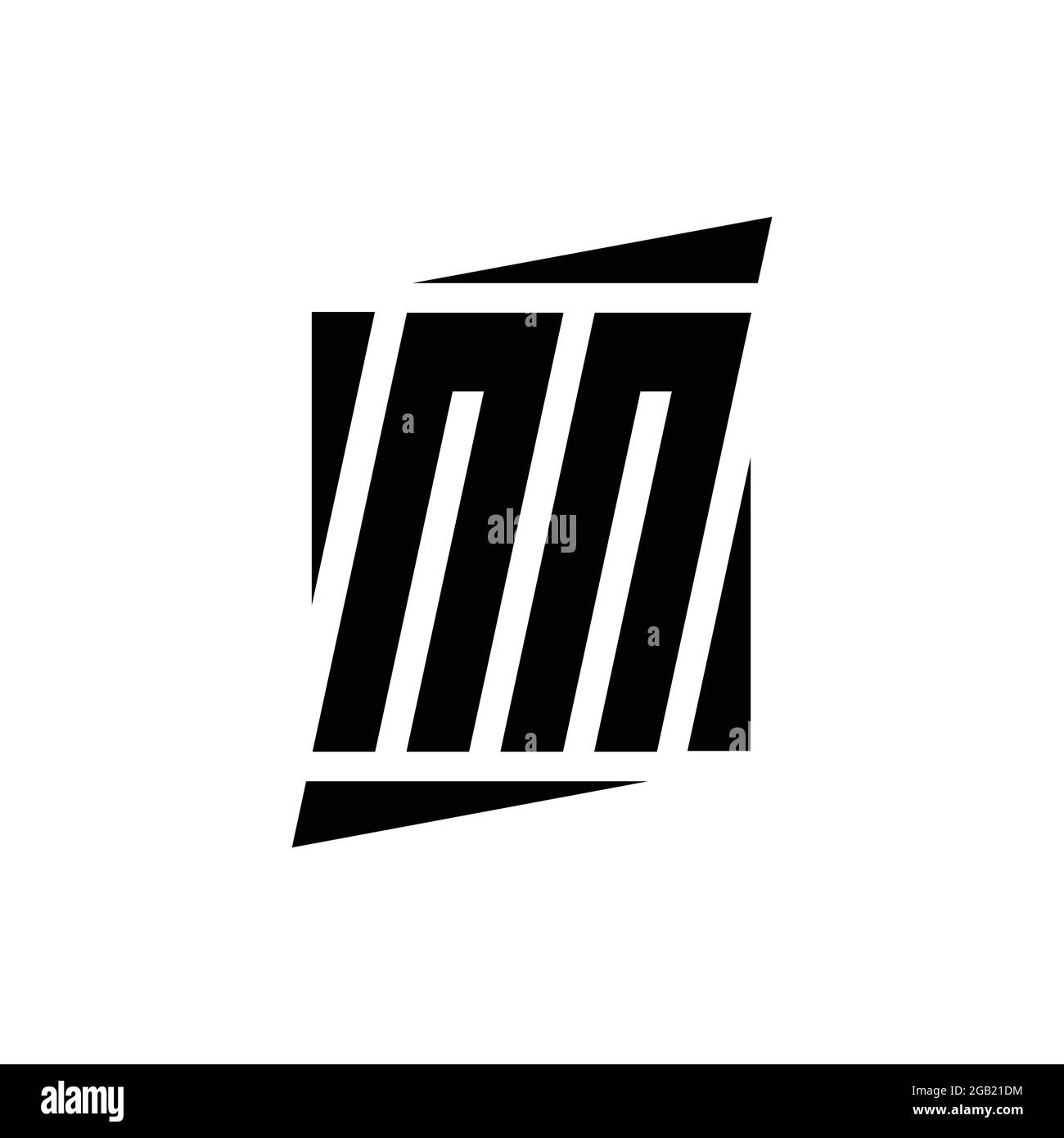 NN logo monogramme avec modèle de conception de style moderne isolé sur fond blanc Illustration de Vecteur