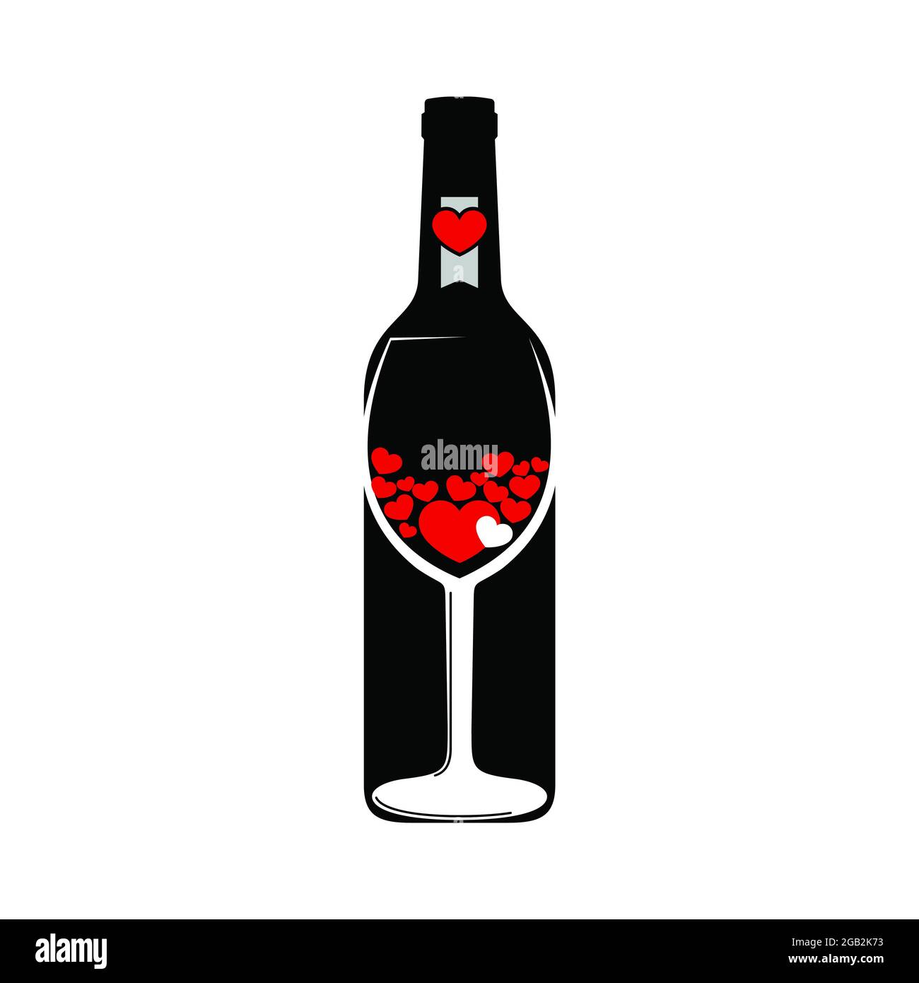 Exprimez votre amour avec du vin Banque D'Images