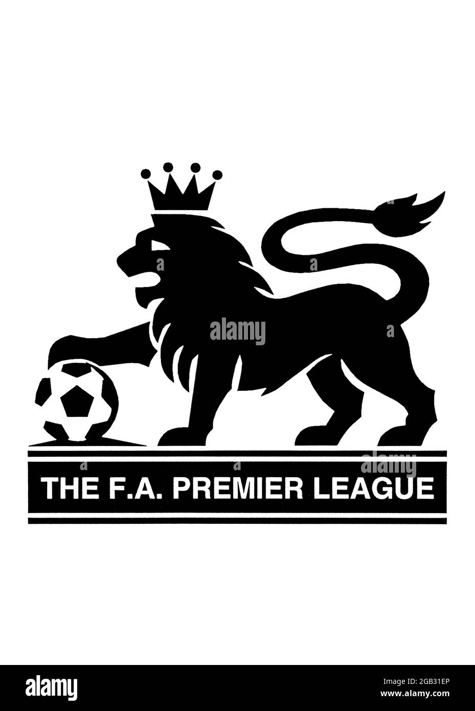 Photo du dossier datée du 12-08-1992 du logo officiel de la FA Premier League. Date de publication : lundi 2 août 2021. Banque D'Images