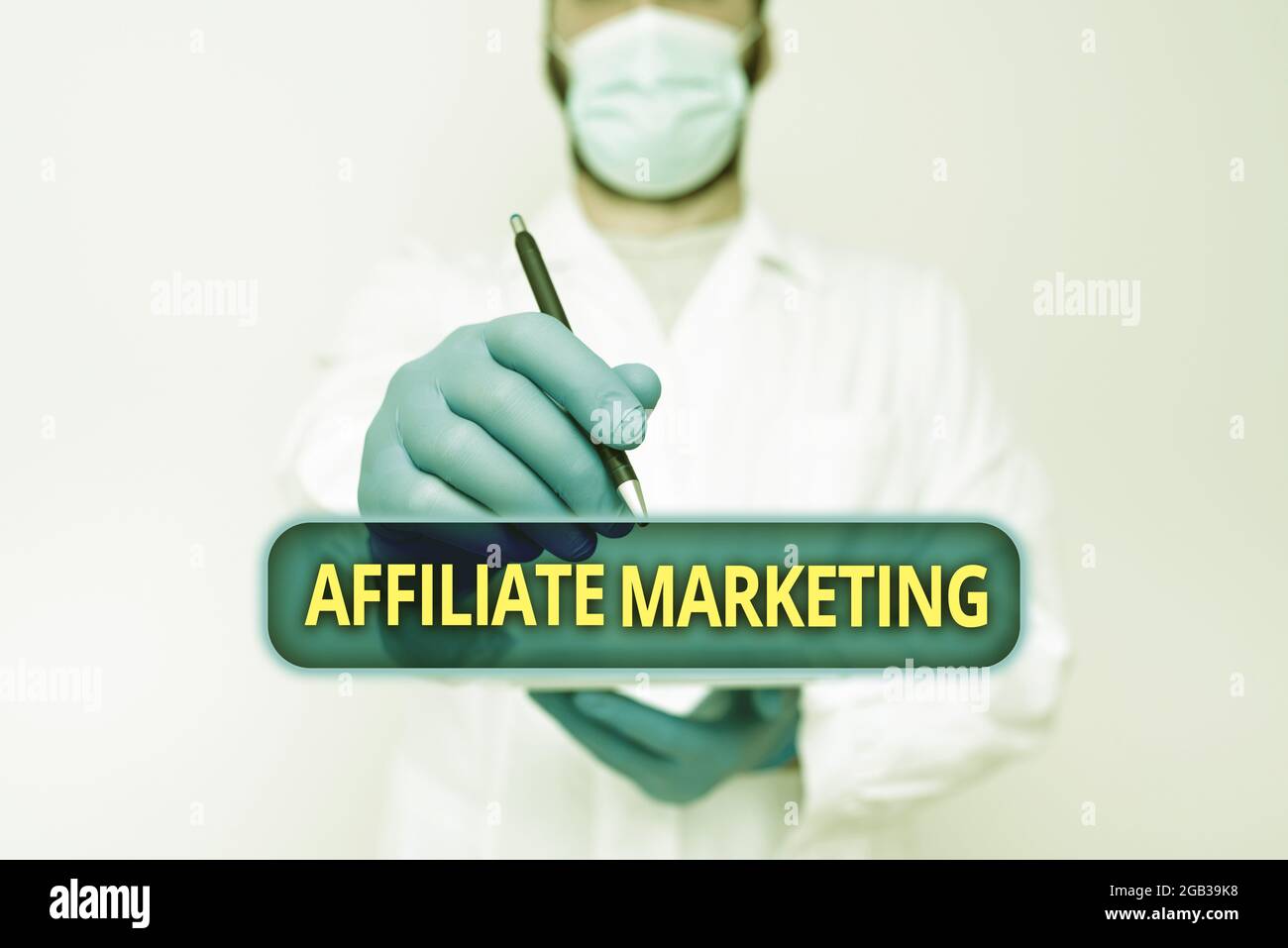 Texte montrant inspiration Affiliate Marketing. Rémunération des idées d'affaires aux éditeurs tiers pour générer des prospects Biologiste démontrant Nouveau Banque D'Images