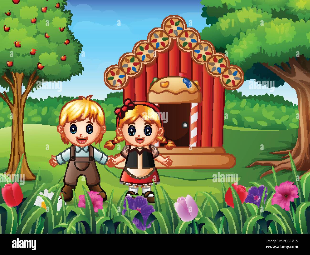 Hansel and gretel illustration Banque d'images vectorielles - Alamy