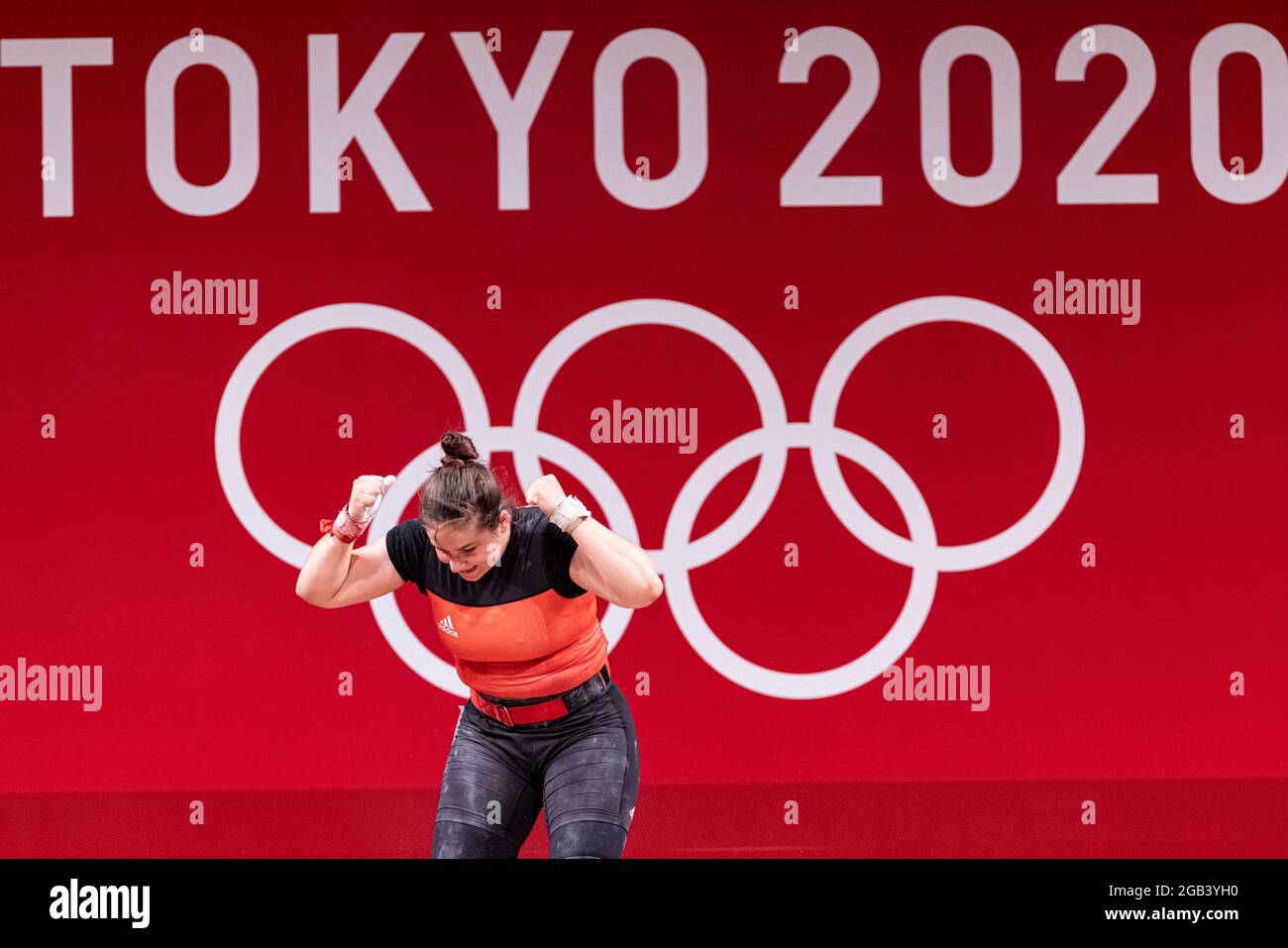 Tokyo, Japon. 2 août 2021. Jeux Olympiques : haltérophilie, groupe B de 87 kg et de 87 kg pour femmes, au Forum international de Tokyo. © ABEL F. ROS / Alamy Live News Banque D'Images